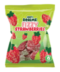 Candy Realms Fizzy Strawberries Bag 190g - 12 x 190g Bags