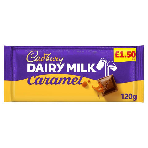 Cadbury Dairy Milk Caramel Chocolate Bar 120g £1.50 PMP - 16 x 120g Bars