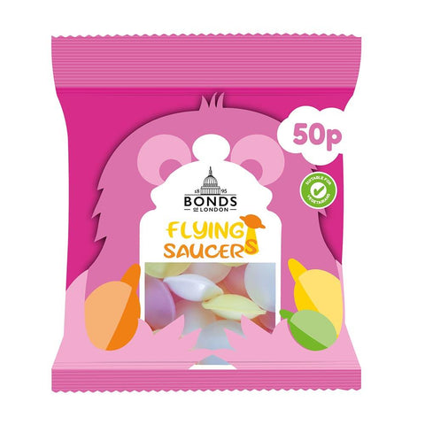 Bonds Flying Saucers Treat Bags 12g 50p PMP - 16 x 12g Bags