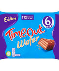 Cadbury Time Out Wafer Chocolate Bar 6 Pack 121g - 13 x (6 x 20g)