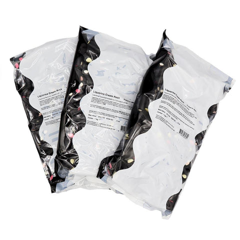 Kingsway Liquorice Cream Rock 3kg - 3 x 1kg Bags