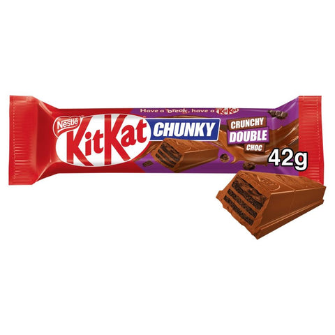 KitKat Chunky Crunchy Double Chocolate Bar 42g - 24 x 42g Bars