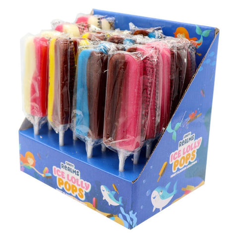 Candy Realms Ice Lolly Pops 50g - 24 x 50g Lollipops