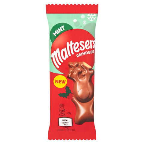 Maltesers Mint Reindeer Chocolate Christmas Treat 29g - 32 x 29g Packs