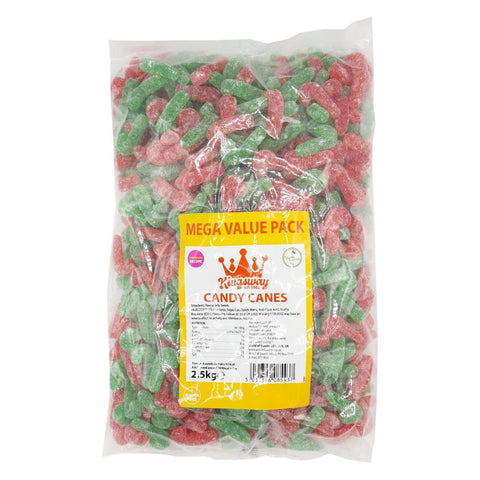 Kingsway Mega Value Vegan Sugared Candy Canes 2.5kg