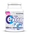 Extra Ice Peppermint Sugarfree Chewing Gum Bottle 46 Pieces - 6 x 64.4g Bottle