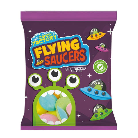 Crazy Candy Factory Flying Saucers Bag 35g - 12 x 35g Bags