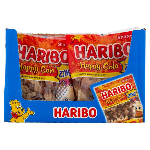 Haribo Happy Cola Z!NG Bag 160g - 12 x 160g Bags