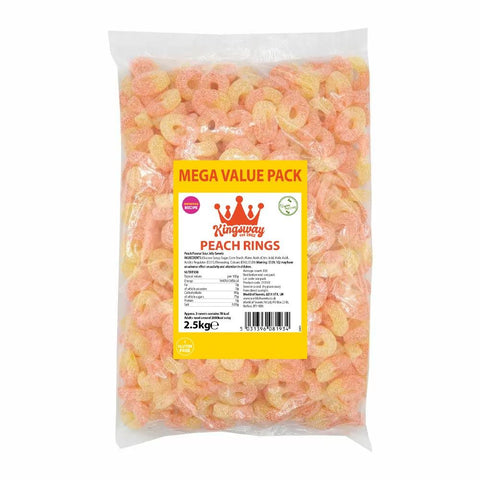 Kingsway Mega Value Vegan Peach Rings 2.5kg