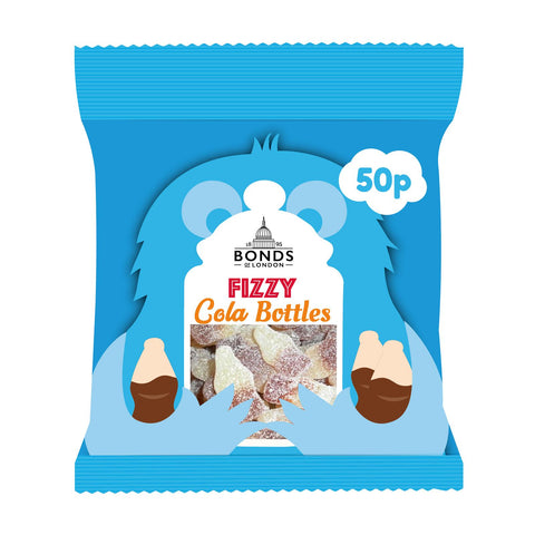 Bonds Fizzy Cola Bottles Treat Bags 50g 50p PMP - 20 x 50g Bags