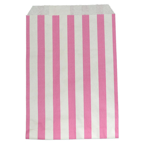 Accessories Pink & White Candy Striped Paper Bags - 1000 Bags