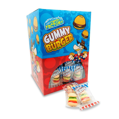 Crazy Candy Factory Gummy Mini Burgers 10g - 100 x 10g Packs