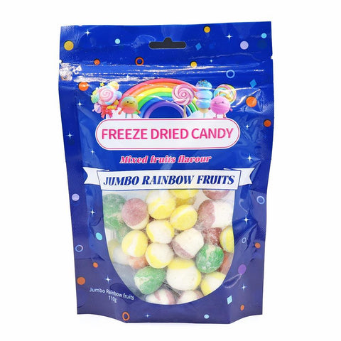 Freeze Dried Candy Jumbo Rainbow Fruits Pouch 110g - 8 x 110g Pouches