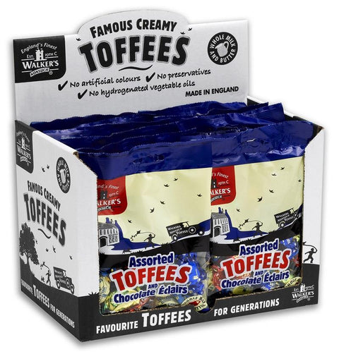 Walker's Nonsuch Assorted Toffees & Eclairs Bag 150g - 12 x 150g Bags