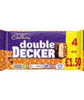 Cadbury Double Decker Chocolate Bar 4 Pack Multipack 149.2g £1.50 PMP - 8 x (4 x 142.9g)