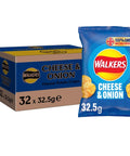 Walkers Cheese & Onion Crisps 32.5g - 32 x 32.5g Bags