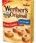 Werther's Original Sugar Free Caramel Butter Candies Box 54g - 10 x 54g Boxes