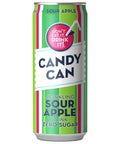 Candy Can Sparkling Sour Apple Zero Sugar Can 330ml - 12 x 330ml Cans