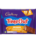 Cadbury Timeout Orange Milk Chocolate Covered Wafer 6 Pack 108g - 13 x ( 6 x 18g) Multipacks