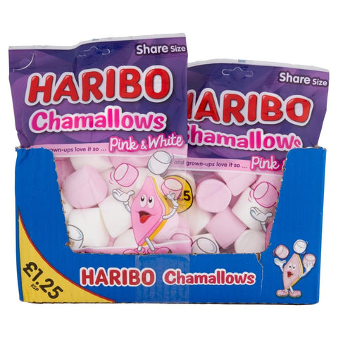 Haribo Chamallows Pink & White 140g £1.25 PMP - 12 x 140g Bags