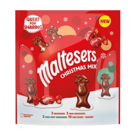 Maltesers Christmas Mix, Mint Chocolate & Milk Chocolate Selection Pouch 240g