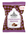 Bonds Chocolate Raisins Bags 100g £1.25 PMP - 12 x 100g Bags