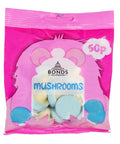 Bonds Bubblegum Mushrooms Treat Bags 50g 50p PMP - 20 x 50g Bags