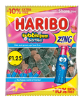 Haribo Bubblegum Bottles Z!ng Bag 176g £1.25 PMP + 10% Extra Free - 12 x 176g Bags