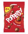 Poppets Milk Chocolate Coated Chewy Toffee Treat Bag 95g £1.15 PMP - 10 x 95g Bags