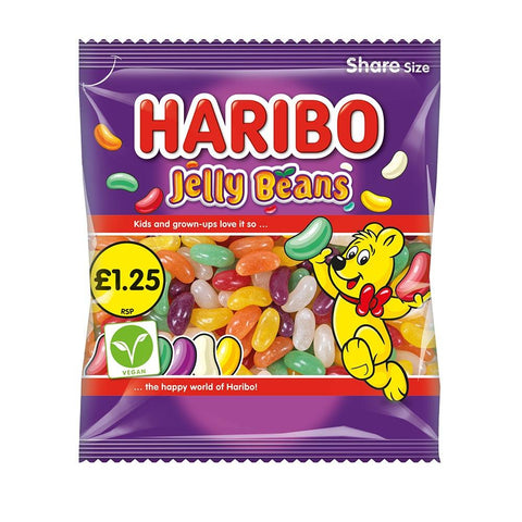 Haribo Jelly Beans Bags 140g £1.25 PMP - 12 x 140g Bags