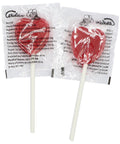 Cherry Heart Lollipops 5.2g - 200 x 5.2g Lollipops