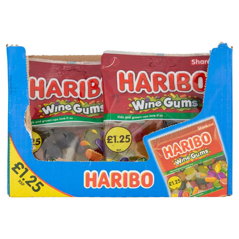 Haribo Wine Gums 140g £1.25 PMP - 12 x 140g Bags