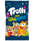 Trolli Sour Glow Worms Bags 150g - 24 x 150g Bags