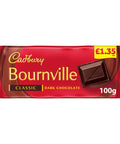 Cadbury Bournville Classic Dark Chocolate Bar 100g £1.35 PMP - 18 x 100g Bars