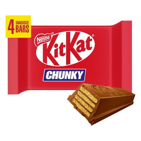 KitKat Chunky Milk Chocolate Snacksize Bar 4 Pack Multipack 128g PMP £1.35 - 24 x (4 x 32g) Multipacks