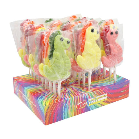 Kandy Kandy Dinosaur Pops 80g - 27 x 80g Lollipops