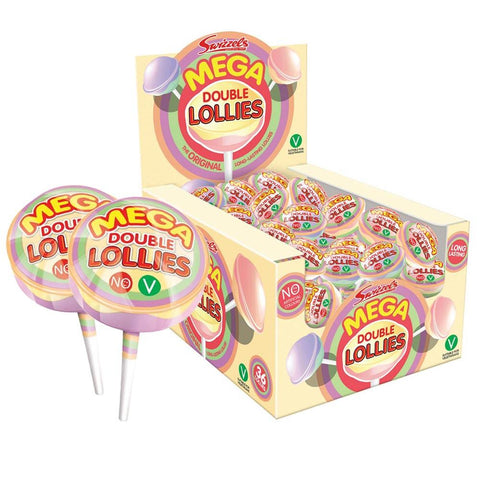 Swizzels Mega Double Lollies 32g - 36 x 32g Lollipops