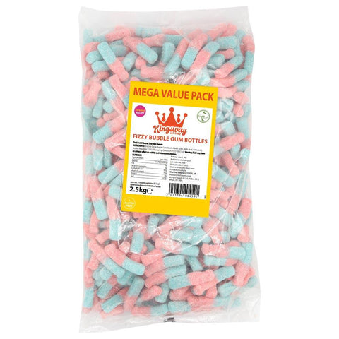 Kingsway Mega Value Vegan Fizzy Bubblegum Bottles 2.5kg