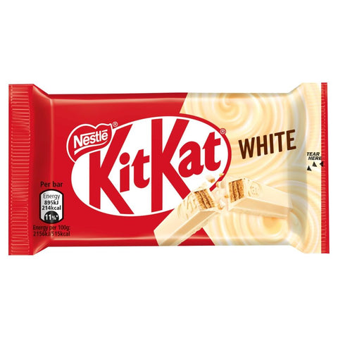 KitKat 4 Finger White Biscuit Bar 41.5g - 24 x 41.5g Bars