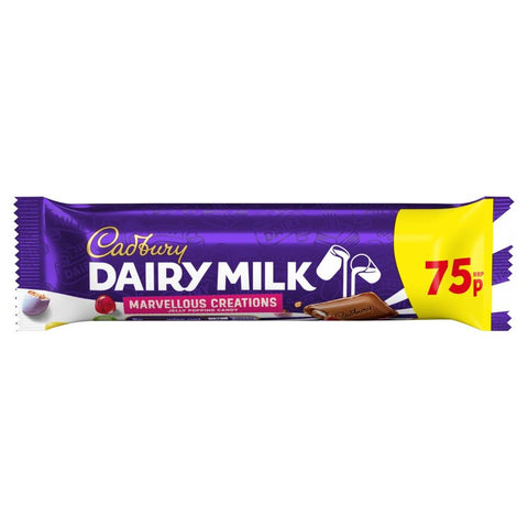 Cadbury Dairy Milk Marvellous Creations Jelly Popping Chocolate Bar 47g 75p PMP - 24 x 47g Bars