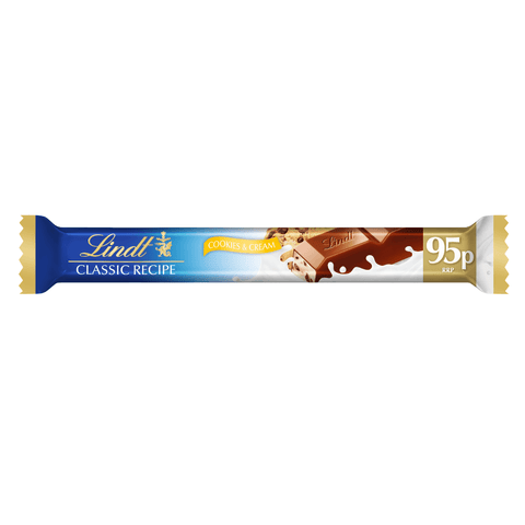 Lindt Classic Recipe Cookies & Cream Treat Bar 37g 95p PMP - 24 x 37g Bars