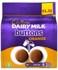 Cadbury Dairy Milk Orange Buttons Chocolate Bag 85g £1.35 PMP - 10 x 85g Bags