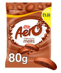 Aero Melts Milk Chocolate Sharing Bag 80g PMP £1.35 - 12 x 80g Bags