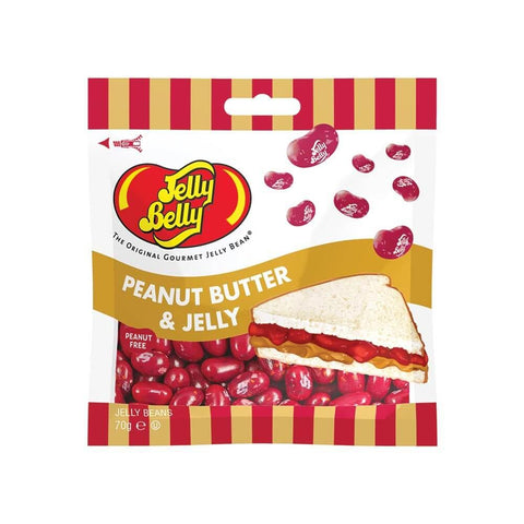 Jelly Belly Peanut Butter & Jelly Jelly Beans Bag 70g - 12 x 70g Bags