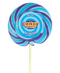 Candy Pops Blue Raspberry Large Wheel Lollies 75g - 30 x 75g Lollipops