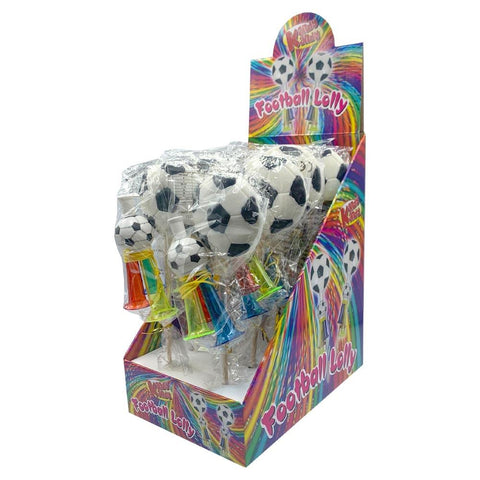 Football Lollipop With Whistle 85g - 12 x 85g Lollipops