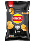 Walkers BBQ Sauce Multipack Crisps 6 Pack - 18 x (6 x 25g) Multipacks