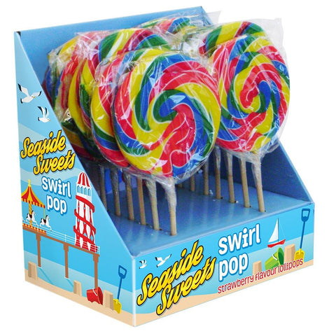 Seaside Sweets Swirl Pop 50g - 16 x 50g Lollipops