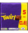 Cadbury Twirl Chocolate Bar 5 Pack Multipack 107.5g £1.65 PMP - 20 x (5 x 21.5g) Multipacks