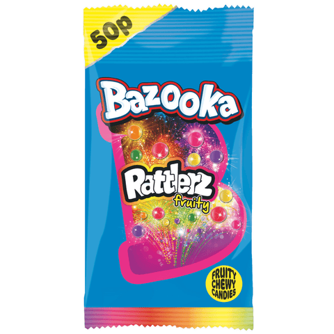 Bazooka Rattlerz Fruity Bag 40g 50p PMP - 24 x 40g Bags